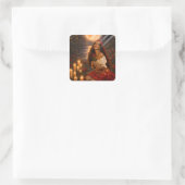 rode zigeunerin vierkante sticker (Tas)