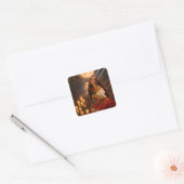 rode zigeunerin vierkante sticker (Envelop)
