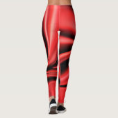 Rode Zijde Satijn Luxe Leggings (Achterkant)