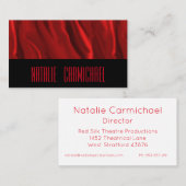 Rode zijde visitekaartje (Voorkant / Achterkant)