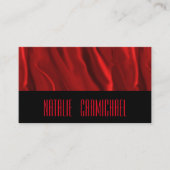 Rode zijde visitekaartje (Voorkant)