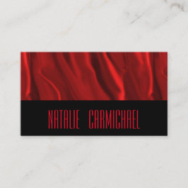 Rode zijde visitekaartje