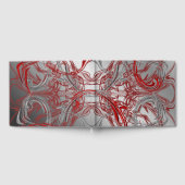 rode zilveren bruiloft-guestbook, feestelijk decor gastenboek (Volledig)