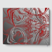 rode zilveren bruiloft-guestbook, feestelijk decor gastenboek (Achterkant)