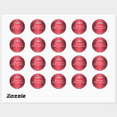 Rode Zilveren Damast & Tiara Sweet 16 Sticker (Vel)