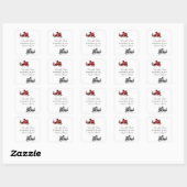 Rode Zilveren Draak Save the Date Stickers (Vel)