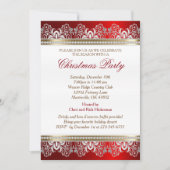 Rode, zilveren en gouden kerstboom kaart (Voorkant)