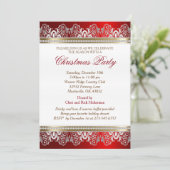 Rode, zilveren en gouden kerstboom kaart (Staand voorkant)