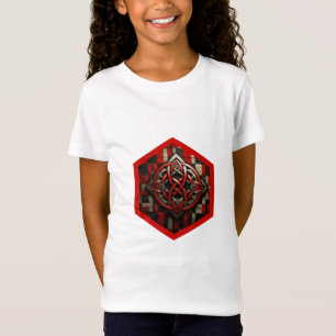 Rode & Zilveren Keltische Knoop In Een Zeszijdig R T-shirt