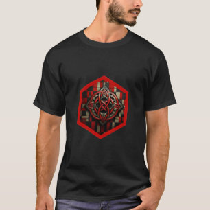 Rode & Zilveren Keltische Knoop In Een Zeszijdige T-shirt