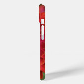 Rode zinnia - bloem iPhone 15 Hoesje (Achterkant / Links)