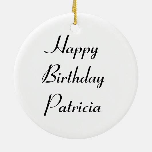 Rode Zinnia Douce Verjaardag Keramisch Ornament (Achterkant)