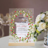 Rode Zoete Aardbei Wilde Bloem Krans Baby Shower