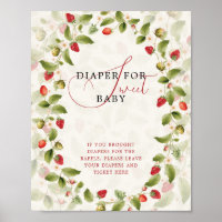 Rode Zoete Aardbei Wilde Bloem Krans Baby Shower
