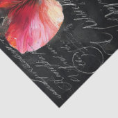 Rode Zoete Erwt Bloemendecoupage Tissuepapier (Detail)