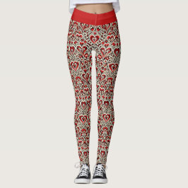 Rode Zoete Hartjes  Leggings