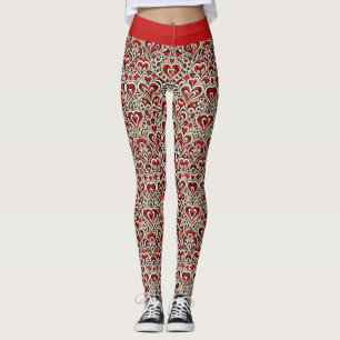 Rode Zoete Hartjes Leggings
