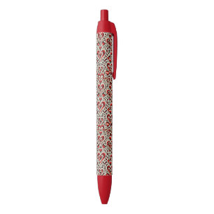 Rode Zoete Hartjes Zwarte Inkt Pen