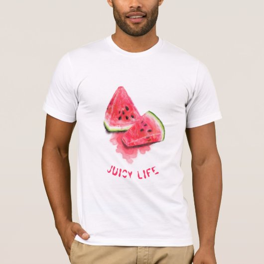 Rode zoete juicy watermeloenen — gebak — vers  t-shirt (Voorkant)