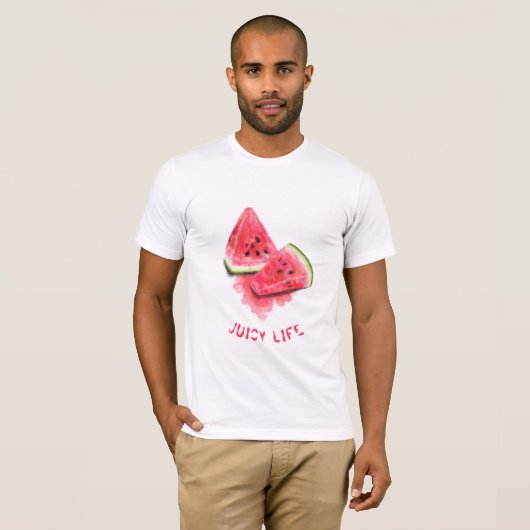 Rode zoete juicy watermeloenen — gebak — vers  t-shirt (Voorkant volledig)
