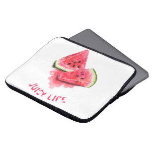 Rode zoete juicy watermeloenen - Tasty - Tekening Laptop Sleeve