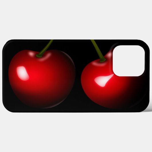 Rode Zoete Kersen iPhone Case - Kies Kleur (Achterkant (horizontaal))