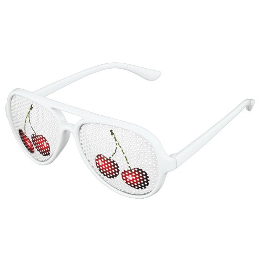 Rode Zoete Kersen Party Zonnebril (Gekanteld)