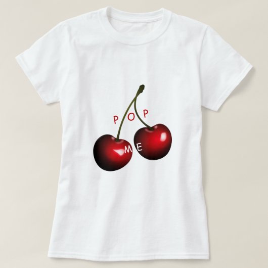 Rode zoete kersen - Pop me T-shirt (Design voorkant)