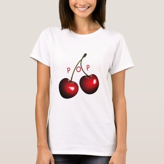Rode zoete kersen - Pop T-shirt (Voorkant)