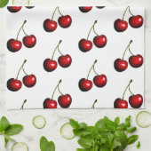 Rode zoete kersen theedoek (Gevouwen)