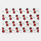 Rode zoete kersen theedoek (Horizontaal)