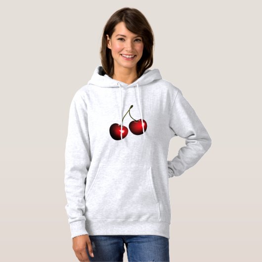 Rode zoete kersen - vers hoodie (Voorkant volledig)