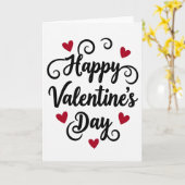 Rode Zoete Script Valentijnskaart Kaart (Gele Bloem)
