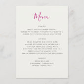 Rode Zoete Wilde Aardbeibloemen Bruiloft Menu (Voorkant)