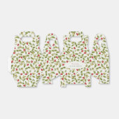 Rode zoete wilde aardbeien bloemen bruiloft bedankdoosjes (Uitgevouwen)