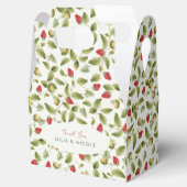 Rode zoete wilde aardbeien bloemen bruiloft bedankdoosjes (Geopend)