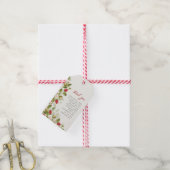 Rode zoete wilde aardbeien bloemen bruiloft cadeaulabel (Met Touw)