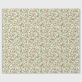 Rode zoete wilde aardbeien bloemen bruiloft cadeaupapier (Vlak)