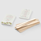 Rode zoete wilde aardbeien bloemen bruiloft handwaaier (Niet-gemonteerd)