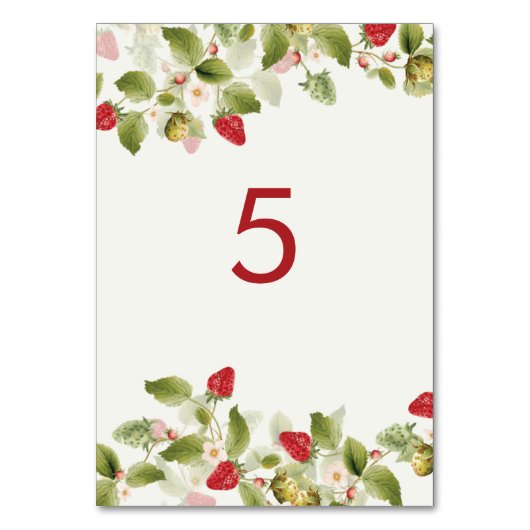 Rode zoete wilde aardbeien bloemen bruiloft kaart (Achterkant)