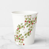 Rode zoete wilde aardbeien bloemen bruiloft papieren bekers (Rechts)