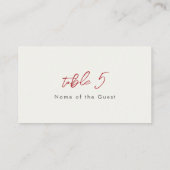 Rode zoete wilde aardbeien bloemen bruiloft plaatskaartje (Achterkant)