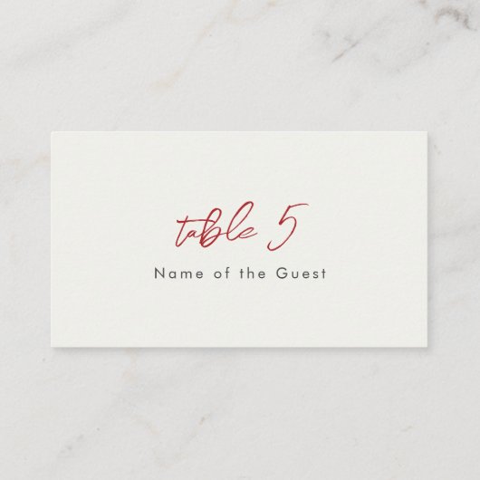 Rode zoete wilde aardbeien bloemen bruiloft plaatskaartje (Achterkant)