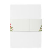 Rode zoete wilde aardbeien bloemen bruiloft uitnodigingen wikkel (Achterkant Voorbeeld)