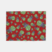Rode zombies fleece deken (Voorkant (Horizontaal))