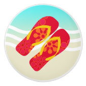Rode Zomer Strand Teenslippers Deurknop Keramische Knop (Voorkant)