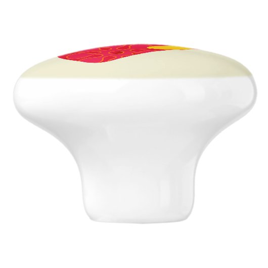 Rode Zomer Strand Teenslippers Deurknop Keramische Knop (Zijkant)