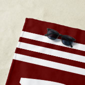 Rode Zomer Zonnebril Lake Mode Stripe Border Strandlaken (In situ)