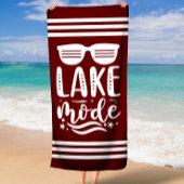 Rode Zomer Zonnebril Lake Mode Stripe Border Strandlaken