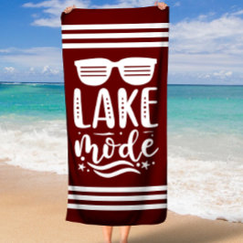 Rode Zomer Zonnebril Lake Mode Stripe Border Strandlaken